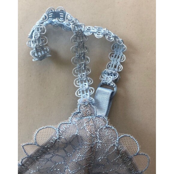 Free People Intimately Lucia Underwire Bra Blue Hydrandea 32D New - Picture 3 of 6